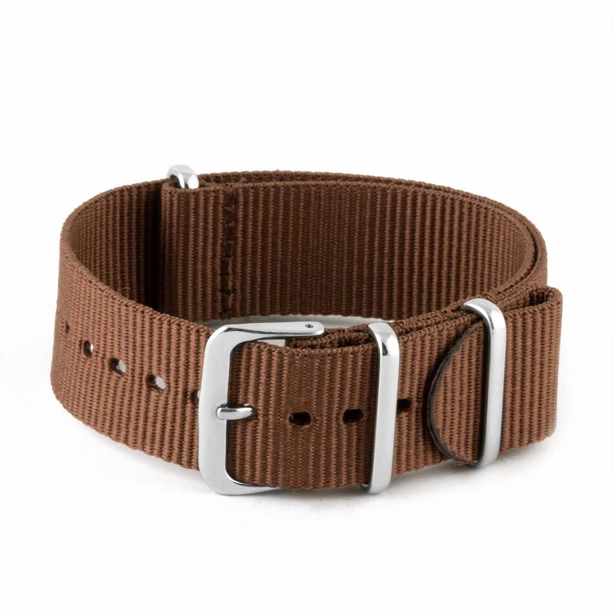 Nylon / fabric nato strap - Plain color (black, brown, grey, blue, red, white, orange, kaki, pink...)