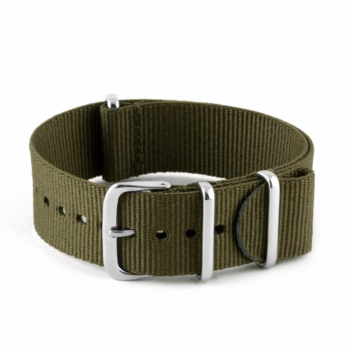 Nylon / fabric nato strap - Plain color (black, brown, grey, blue, red, white, orange, kaki, pink...)