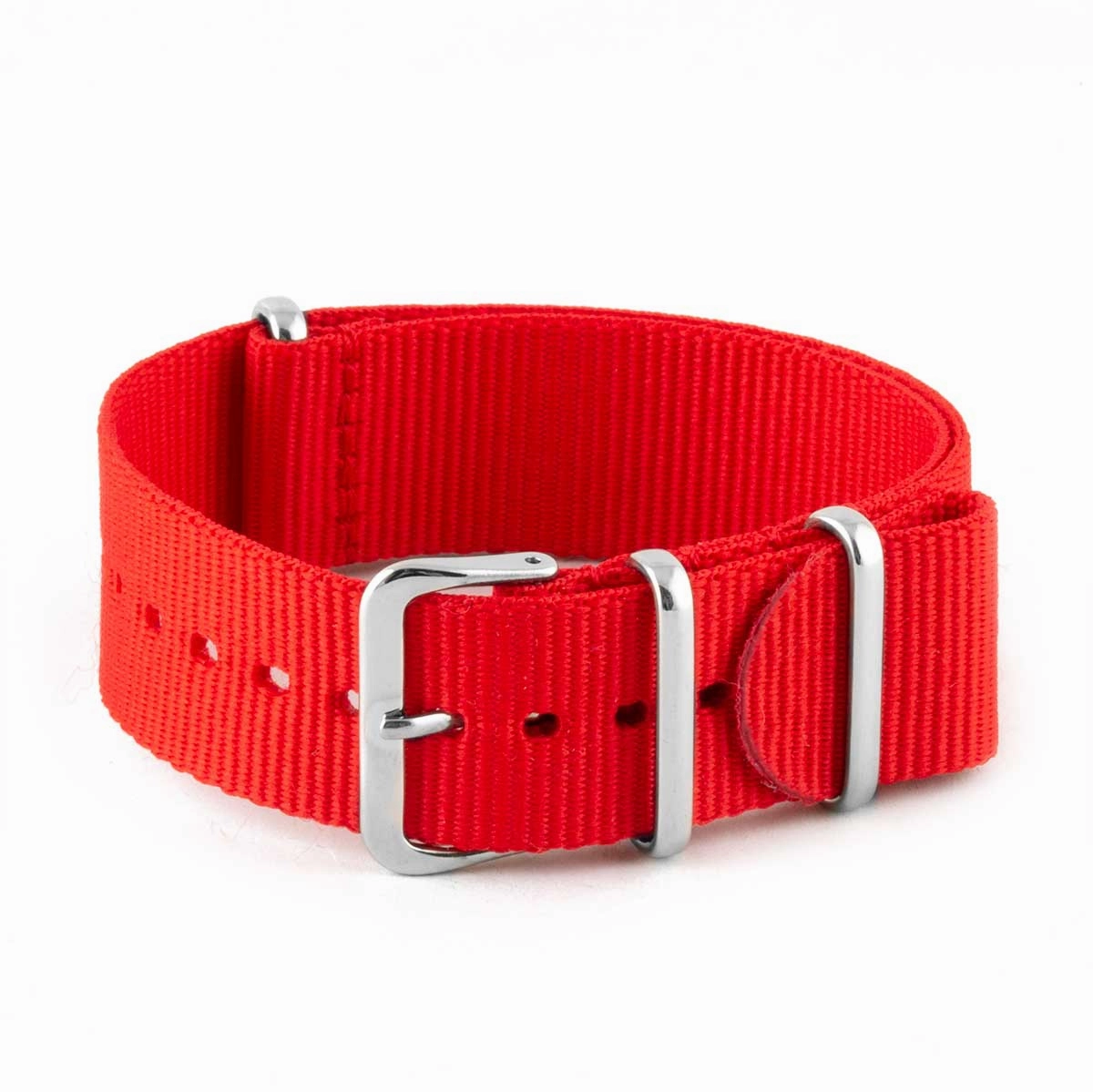 Nylon / fabric nato strap - Plain color (black, brown, grey, blue, red, white, orange, kaki, pink...)