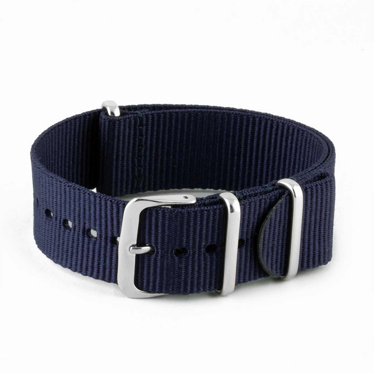 Nylon / fabric nato strap - Plain color (black, brown, grey, blue, red, white, orange, kaki, pink...)