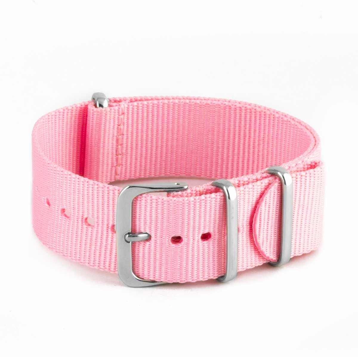 Nylon / fabric nato strap - Plain color (black, brown, grey, blue, red, white, orange, kaki, pink...)