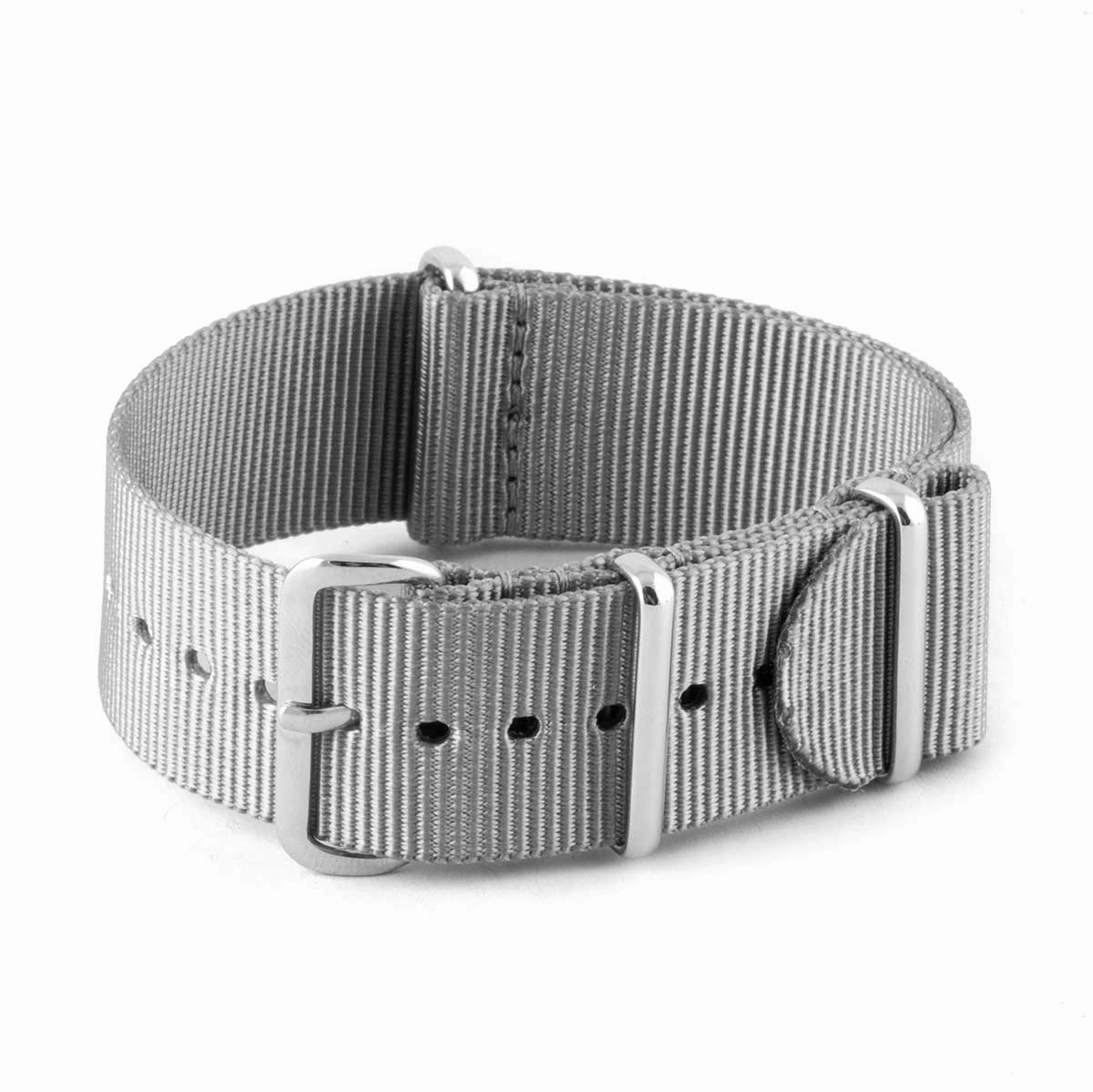 Nylon / fabric nato strap - Plain color (black, brown, grey, blue, red, white, orange, kaki, pink...)