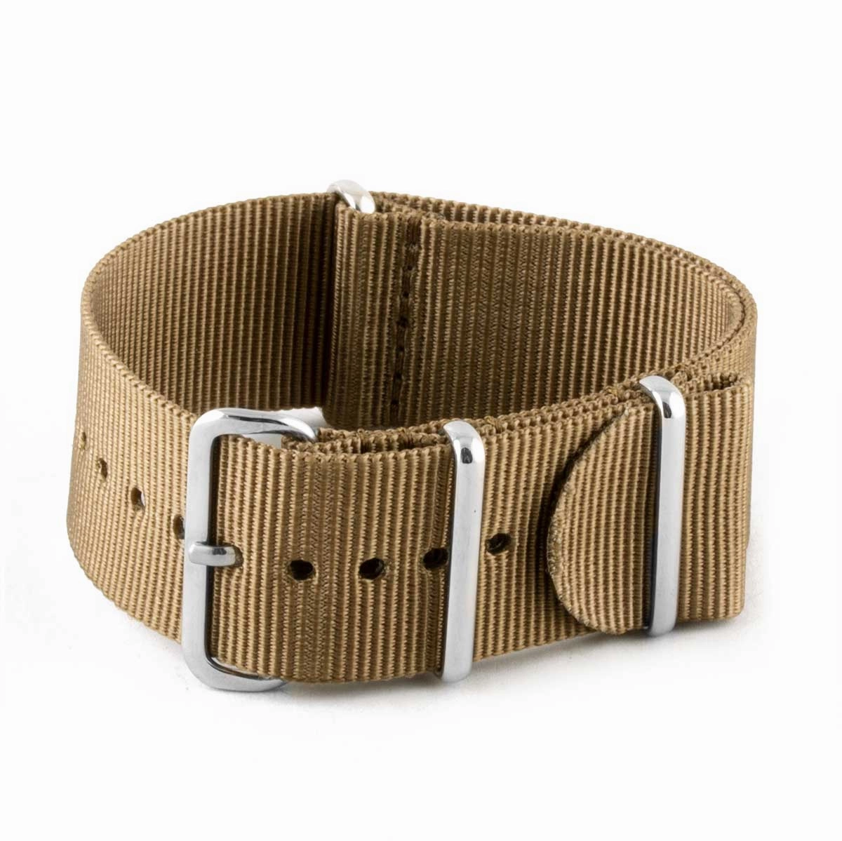 Nylon / fabric nato strap - Plain color (black, brown, grey, blue, red, white, orange, kaki, pink...)
