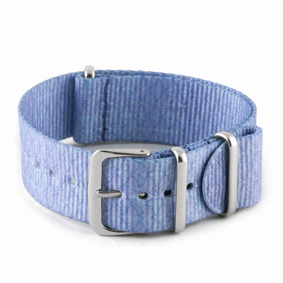 Nylon / fabric nato strap - Wall Street (grey, red, white, blue)