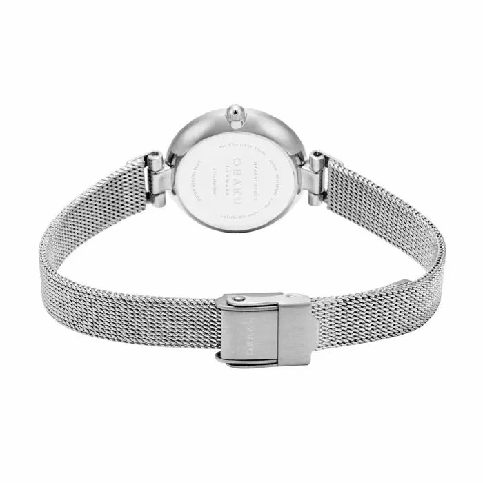 Obaku Diamant Petite Steel White 24mm Watch - V256SXCIMC