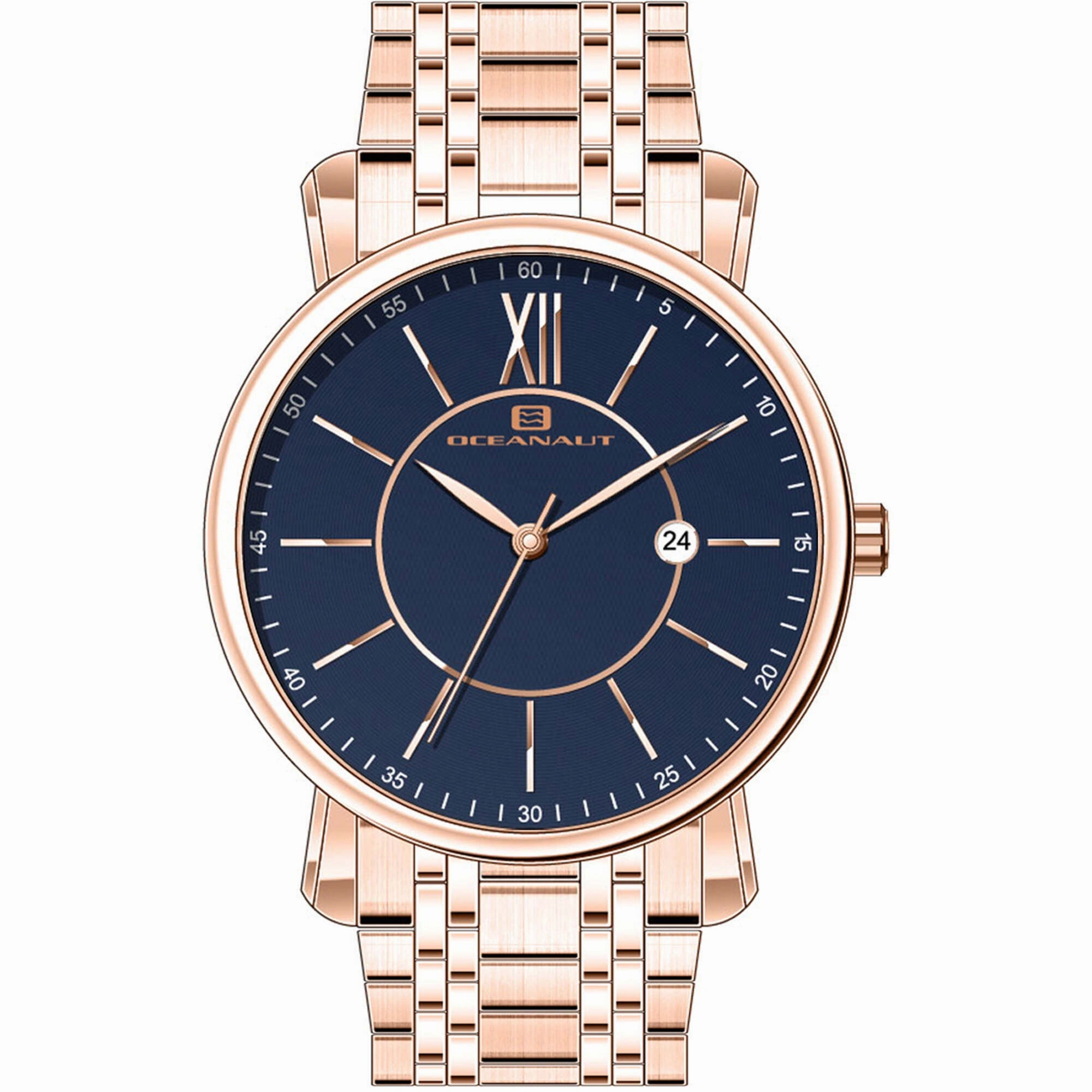 Oceanaut Men's Watch - Expedition Blue Dial Plated Stainless Steel Bracelet | OC4986