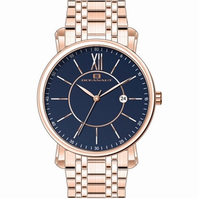 Oceanaut Men's Watch - Expedition Blue Dial Plated Stainless Steel Bracelet | OC4986