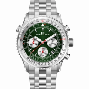 Oceanaut Men's Watch - Flight Quartz Green Dial Stainless Steel Bracelet | OC0123