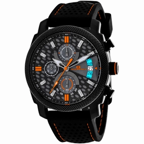 Oceanaut Men's Watch - Kryptonite Quartz Black, Grey Dial Rubber Strap | OC2323