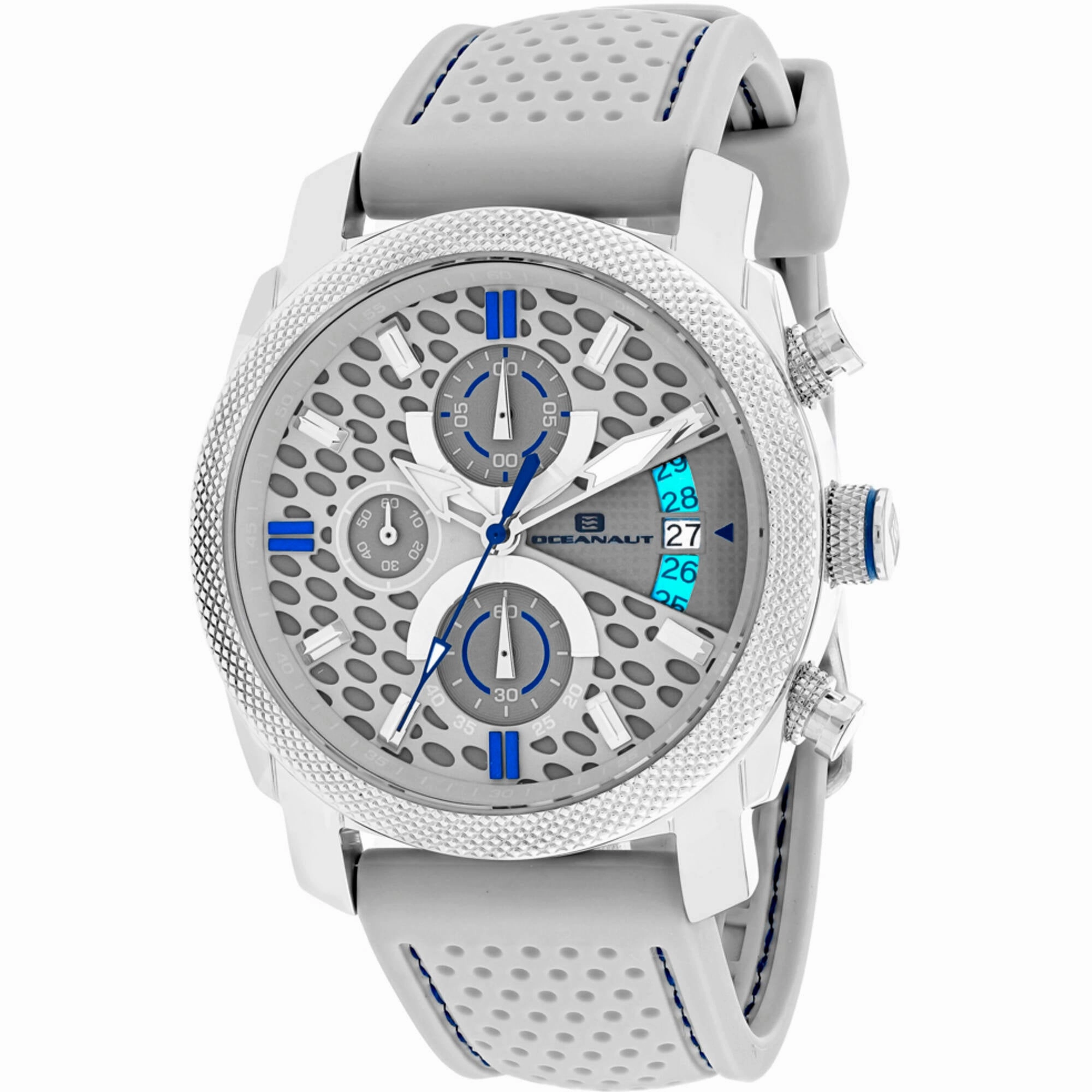 Oceanaut Men's Watch - Kryptonite Silver Tone Case Grey Dial Rubber Strap | OC2325