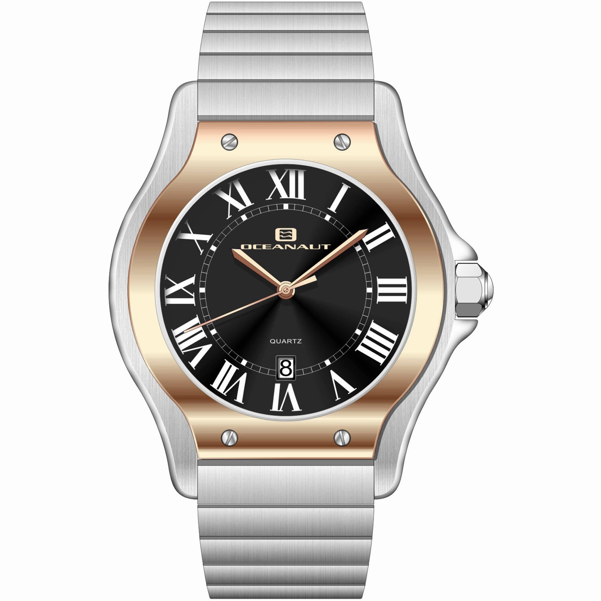 Oceanaut Men's Watch - Rayonner Quartz Black Dial Stainless Steel Bracelet | OC1399