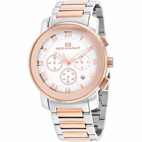 Oceanaut Men's Watch - Riviera White Dial Plated Stainless Steel Bracelet | OC0337