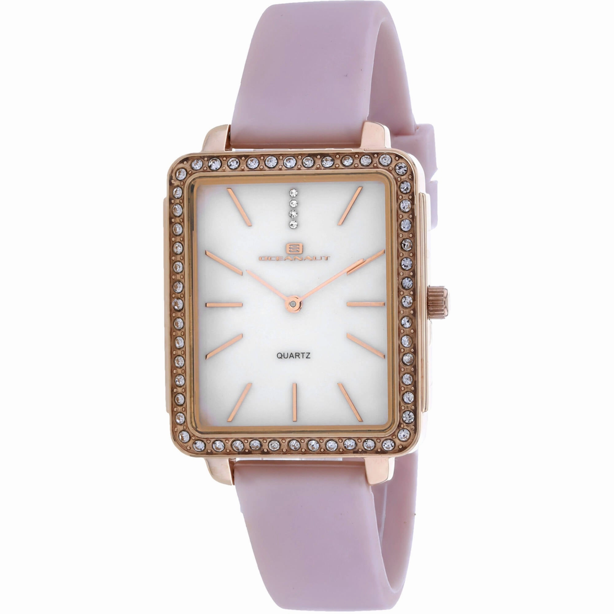 Oceanaut Women's Watch - Adorn Rose Gold Case White Dial Rubber Strap | OC0273