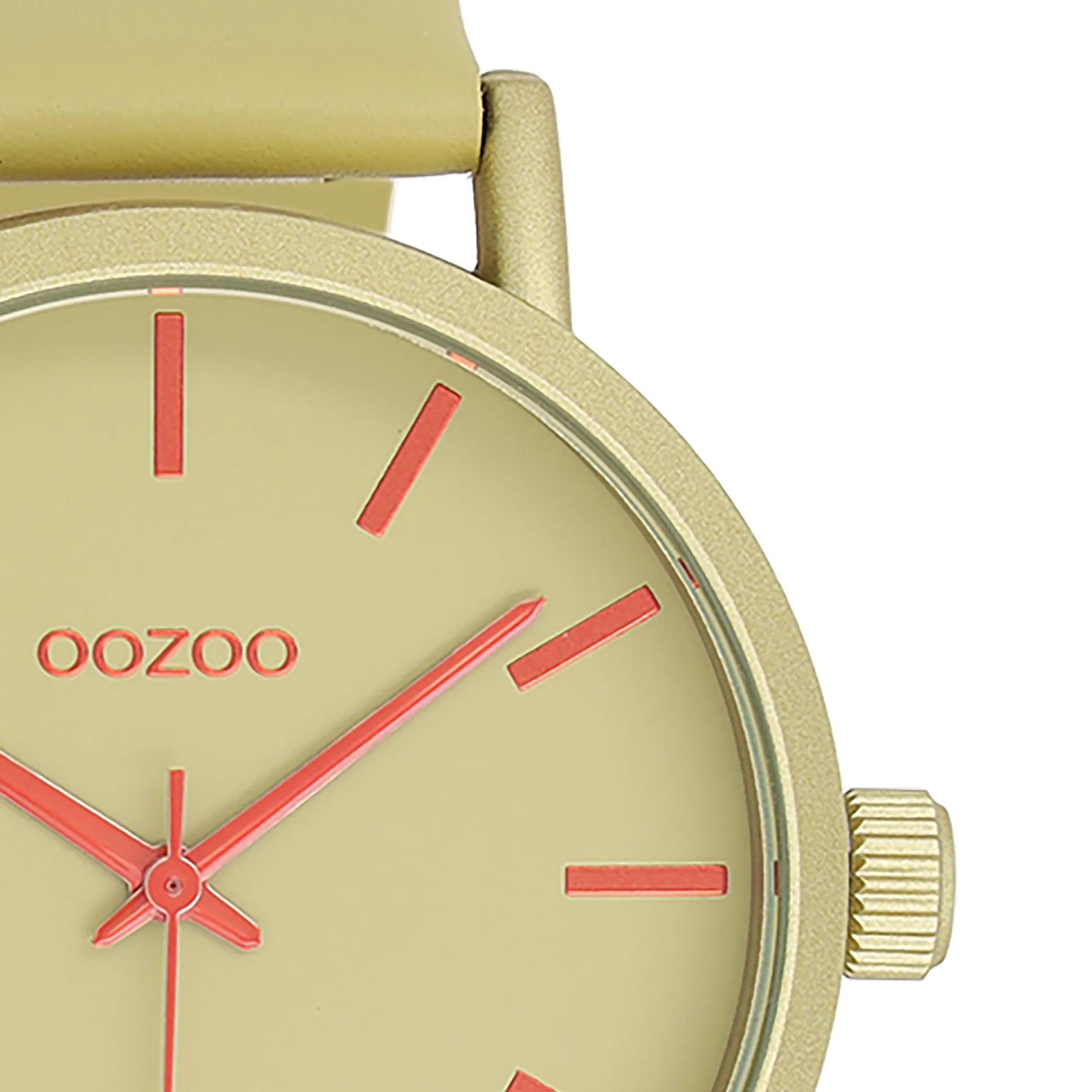 Olive OOZOO watch with leather strap - C11181