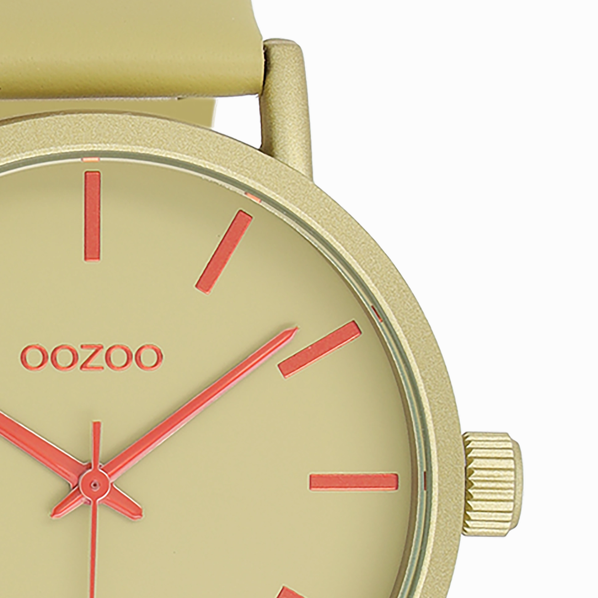 Olive OOZOO watch with leather strap - C11181