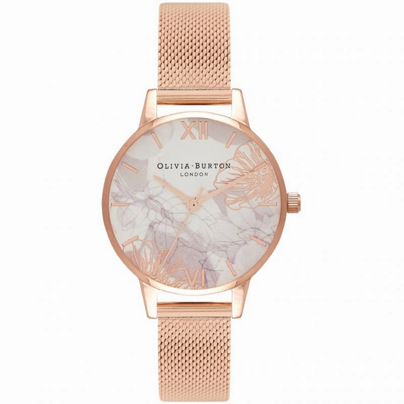 Olivia Burton Abstract Floral Rose Gold Ladies Watch OB16VM11