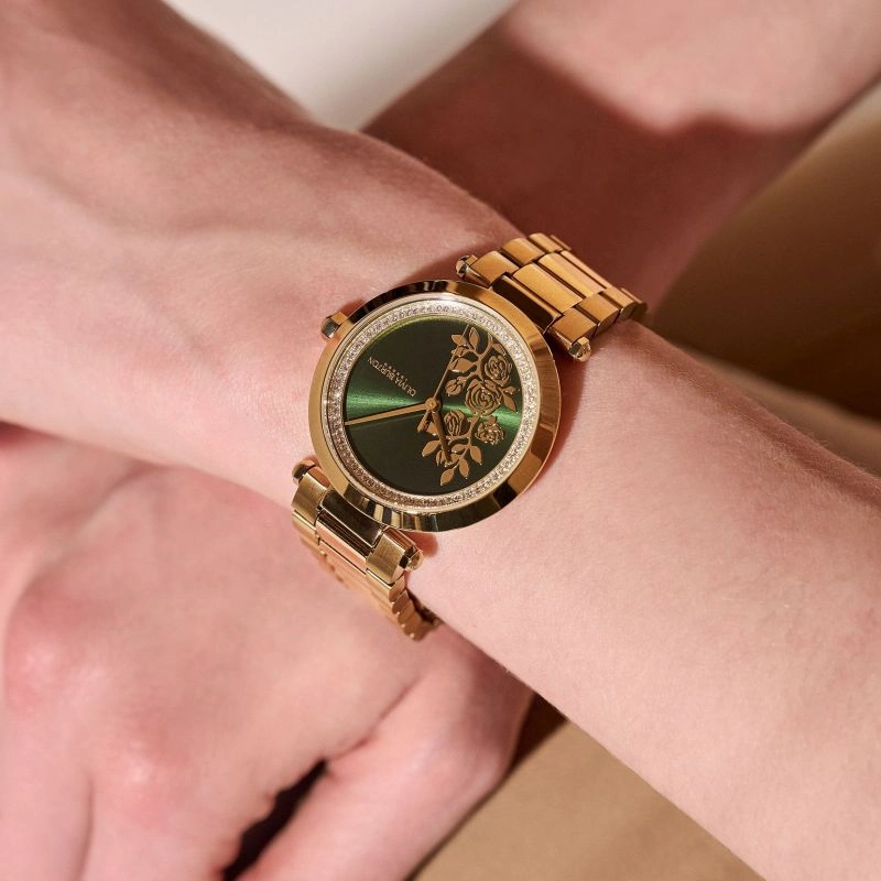Olivia Burton Signature Floral T-Bar Gold Ladies Watch 24000043