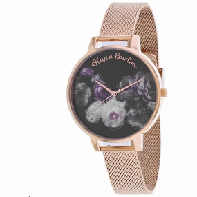 Olivia Burton Women's Watch - Fine Art Black, White Dial Bracelet | OB16WG22