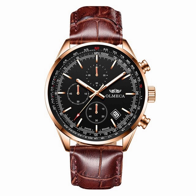 OLMECA Hot Selling Fashion Men&Women Watch Luxury Couple Wristwatches Waterproof Watches Leather Strap Watch Relogio Masculino