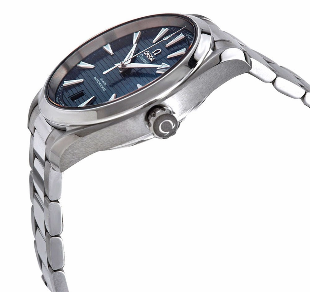 Omega Seamaster Aqua Terra Automatic Chronometer Stainless Steel Blue Dial Date Mens Watch 220.10.41.21.03.004