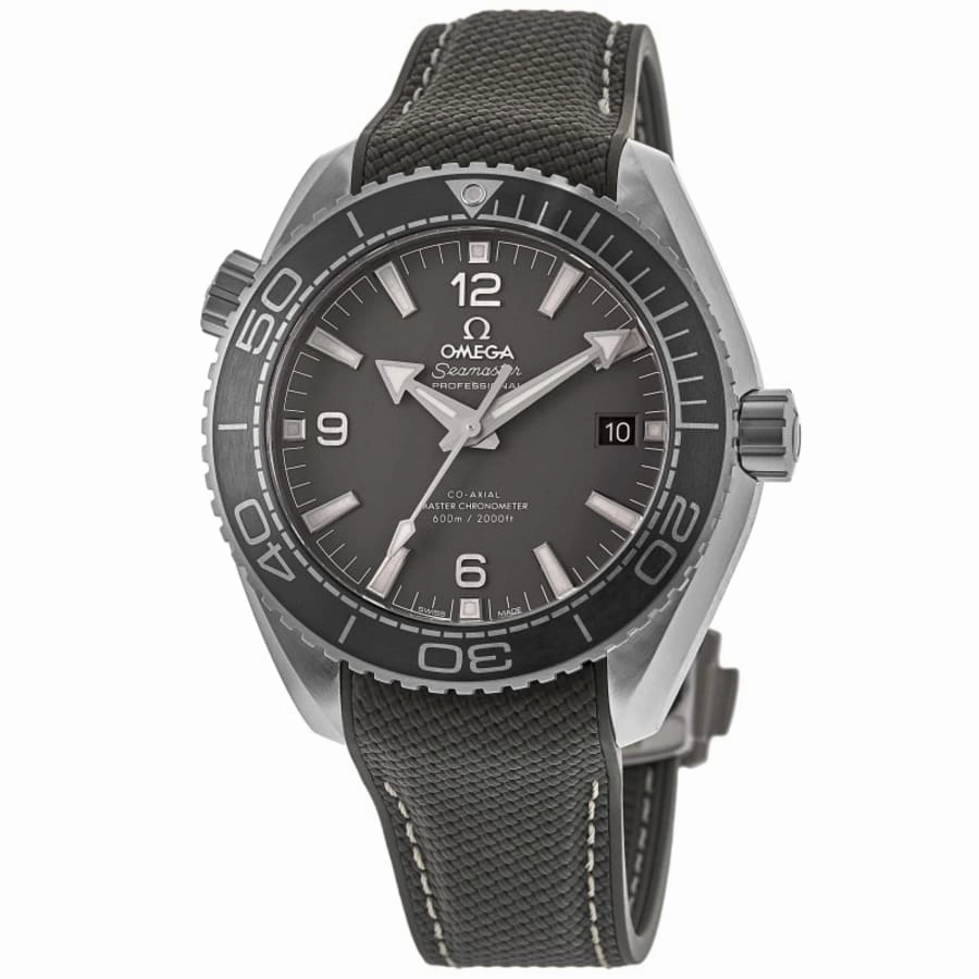 Omega Seamaster Planet Ocean 600M 43.5mm Automatic Grey Dial Rubber Strap Men's Watch 215.32.44.21.01.002