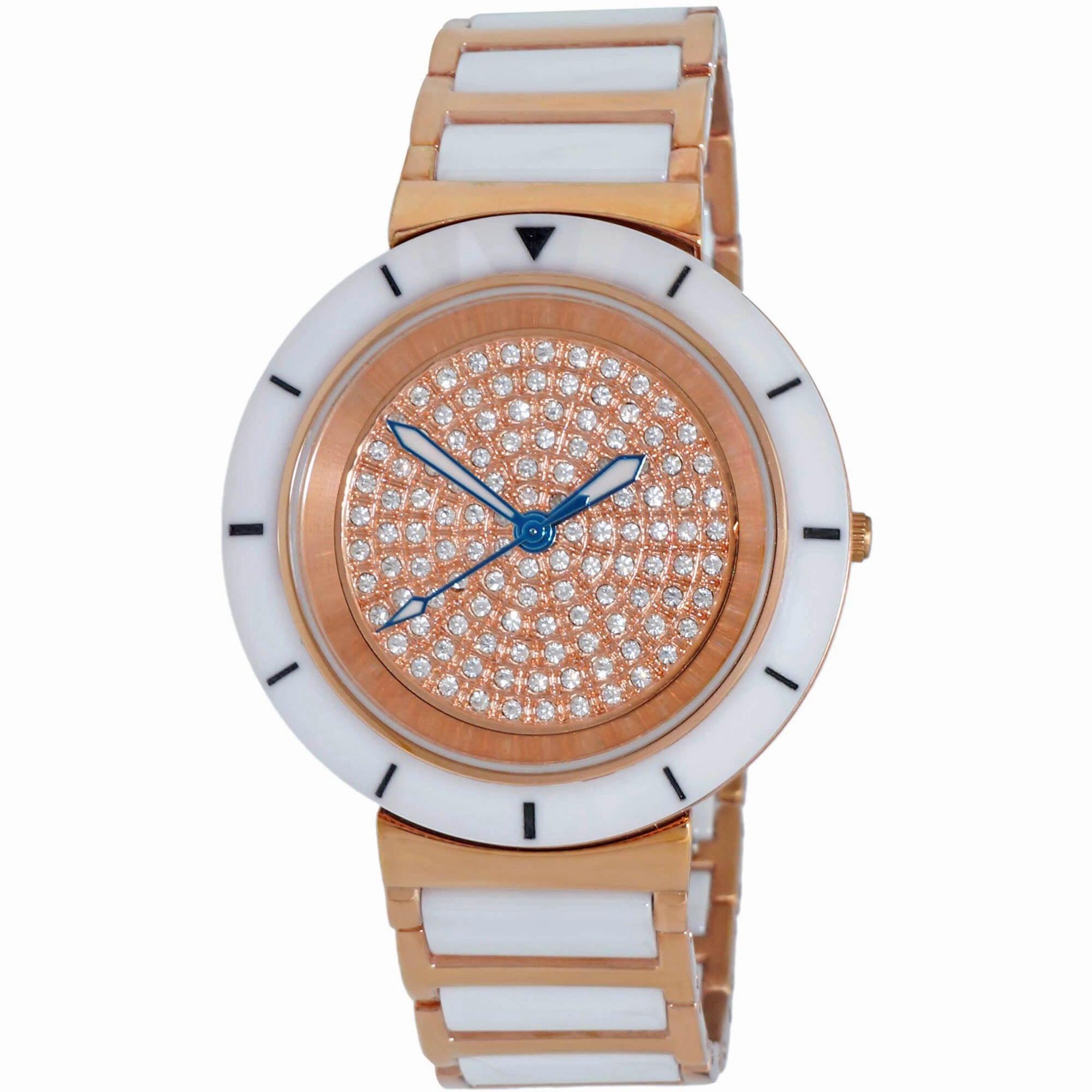 Oniss Women's Watch - Toulon Rose Gold Dial Plated Steel, Ceramic Bracelet | ON7262