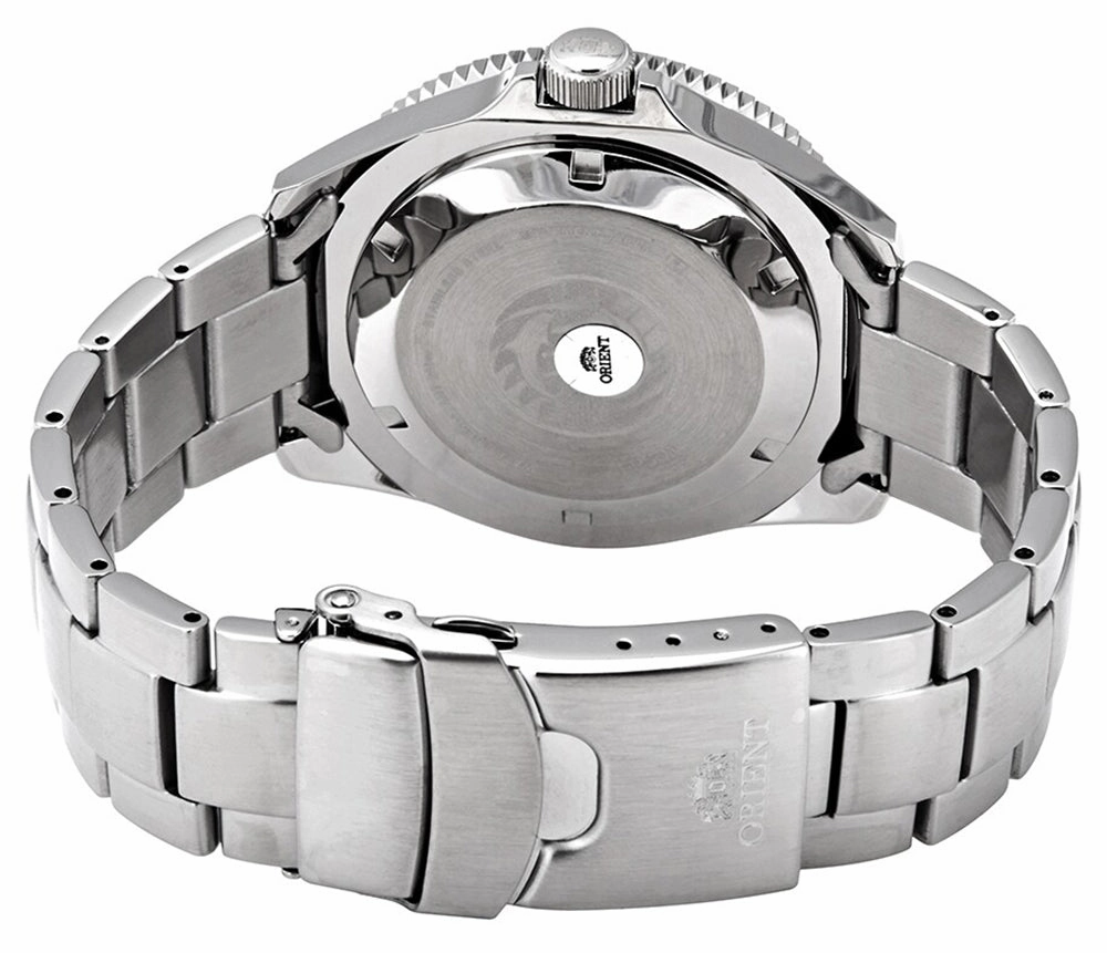 Orient Kanno Automatic Stainless Steel Black Dial Day-Date Divers Mens Watch RA-AA0008B19A