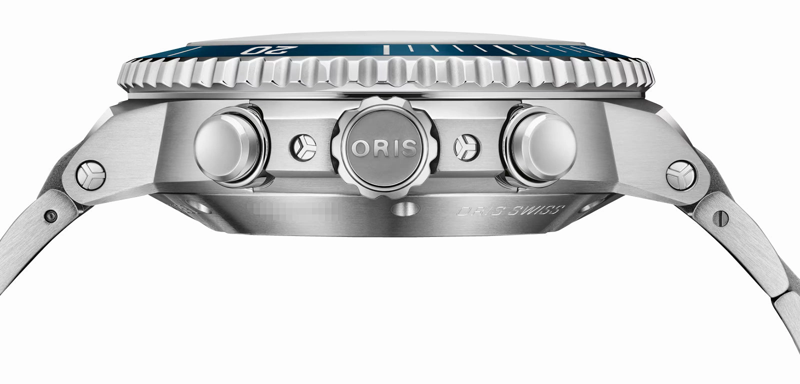 Oris Aquis Automatic Chronograph Stainless Steel Blue Dial Date Divers Mens Watch 771 7793 4155-07 8 23 01PEB