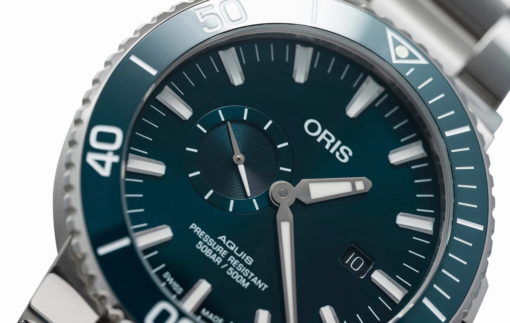 Oris Aquis Automatic Stainless Steel Blue Dial Date Divers Mens Watch 743 7733 4155-MB