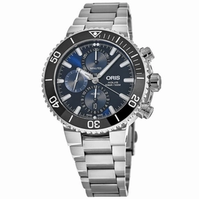 Oris Aquis Chronograph Automatic Blue Dial 45mm Stainless Steel Men's Watch 01 774 7743 4155-07 8 24 05PEB