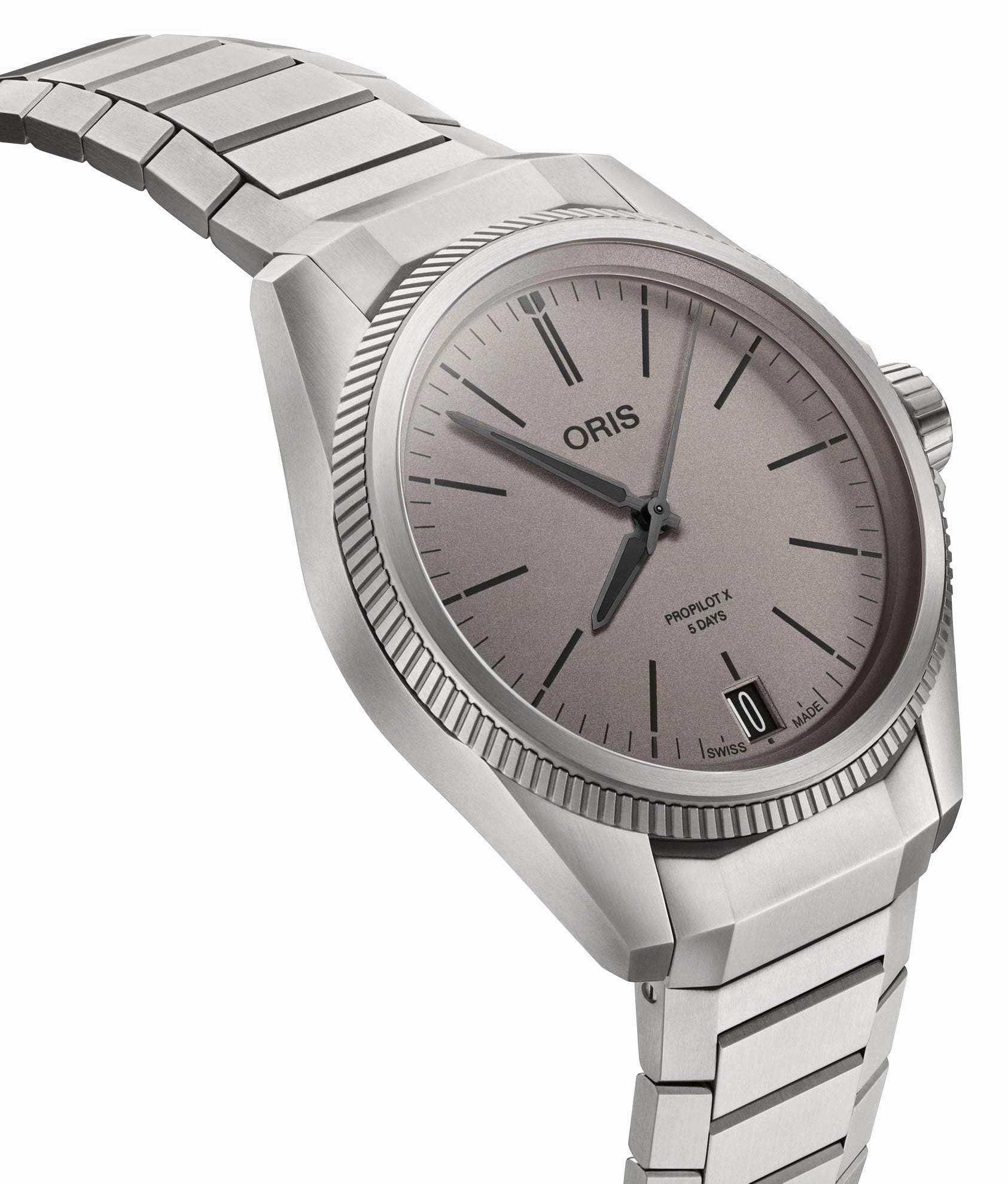 Oris ProPilot X Calibre 400 Automatic Titanium Gray Dial Date Mens Watch 400 7778 7153-07 7 20 01TLC