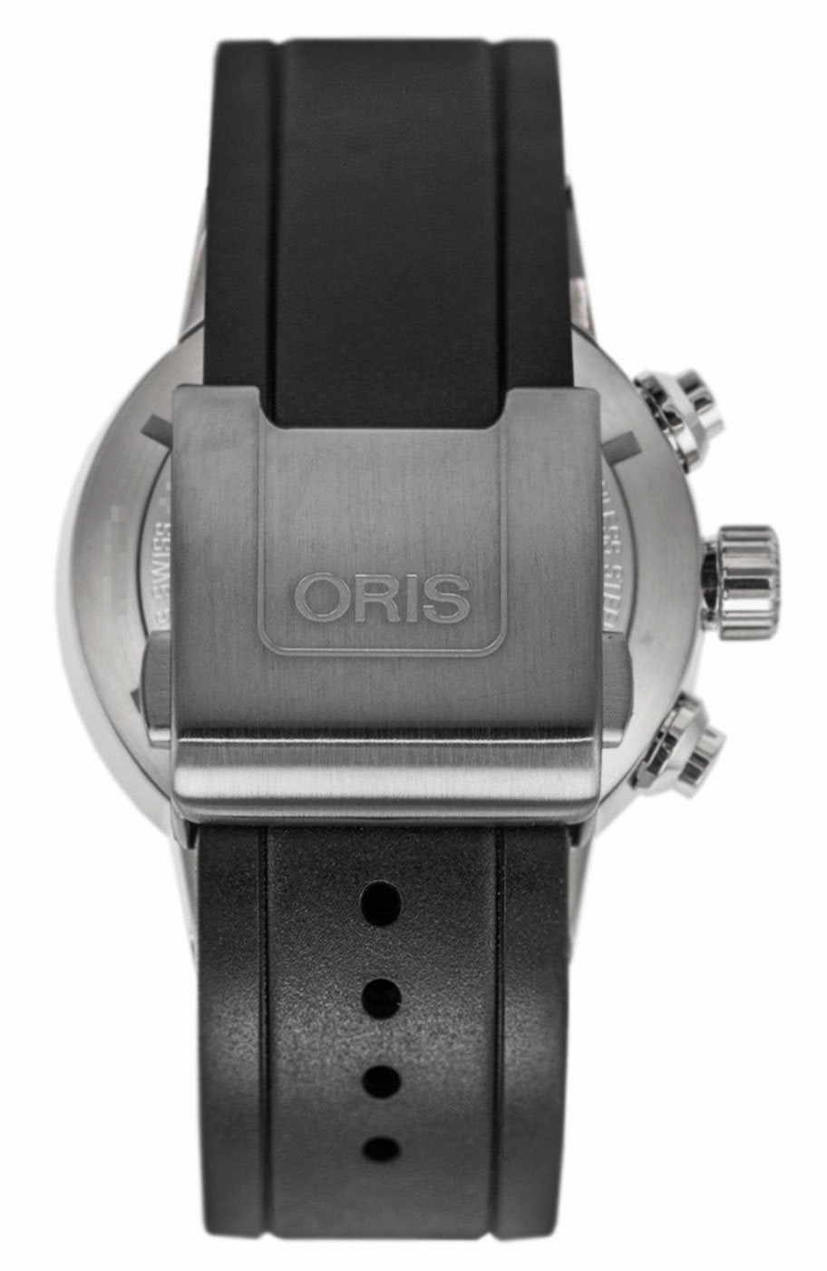 Oris Williams Martini Racing Limited Edition Chronograph Automatic Stainless Steel Black Rubber Strap Black Dial Date Mens Watch 774 7717 4184-Set RS
