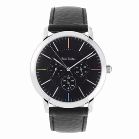 PAUL SMITH P10110 Multi functional Black Leather Men's watch