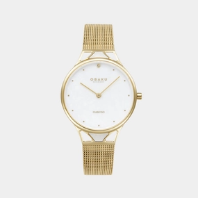Pergament Women Quartz White Dial Analog Stainless Steel Watch V302LXGWMG