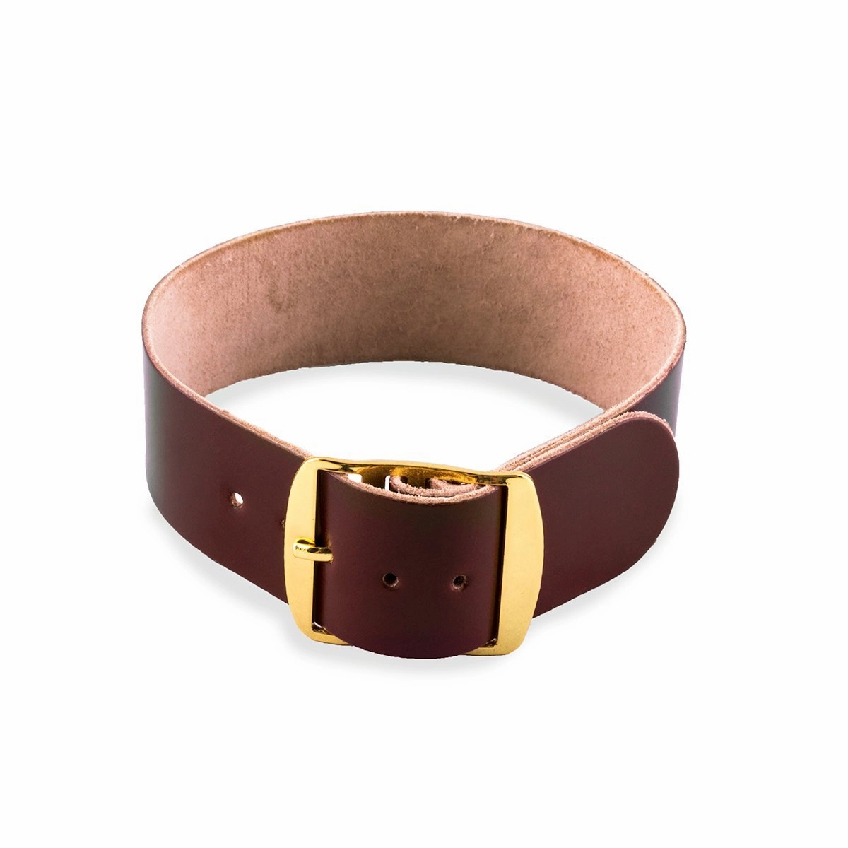 Perlon leather watchstrap - Cordovan (black, dark brown, medium brown)