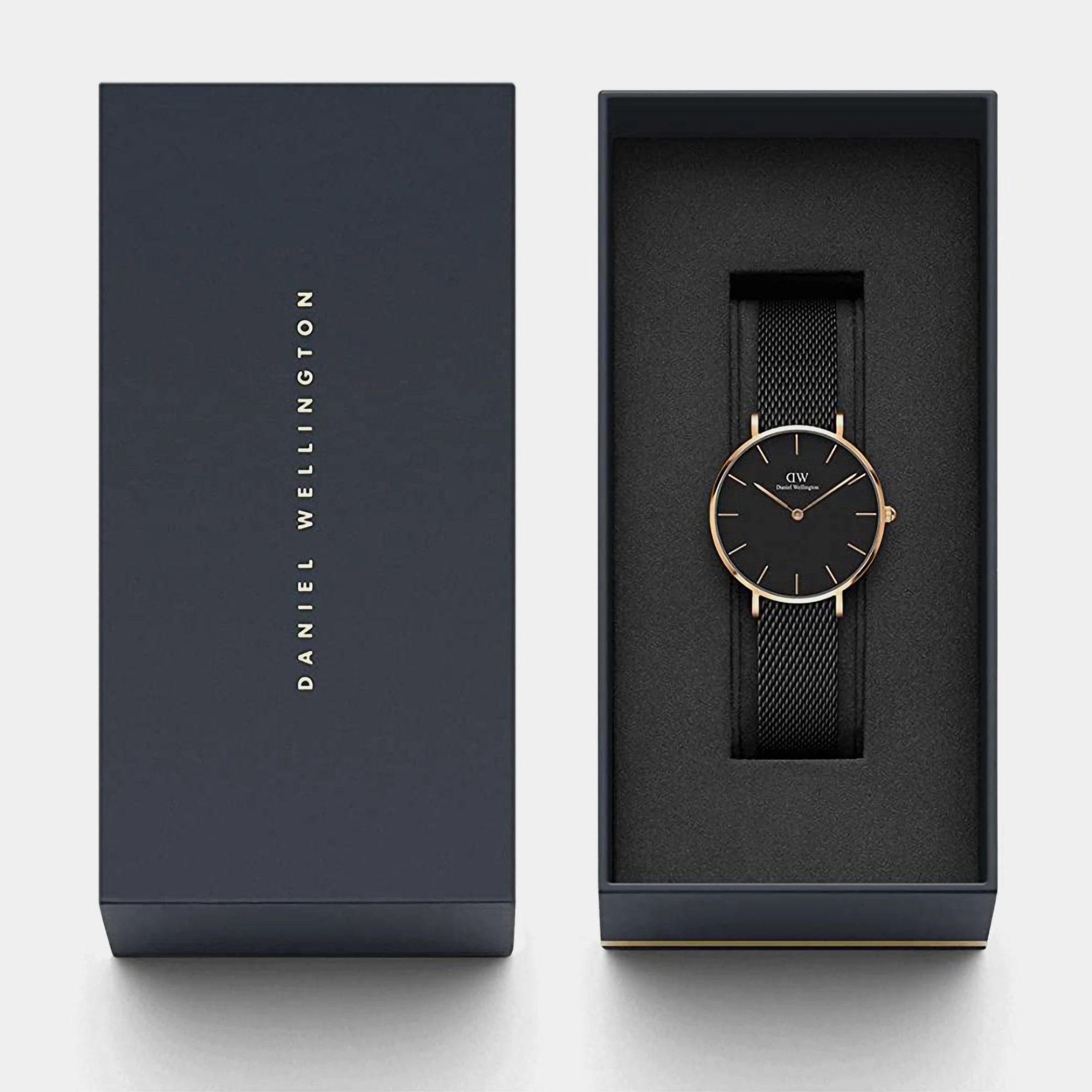 Petite Women's Black Analog Stainless Steel Watch DW00100201