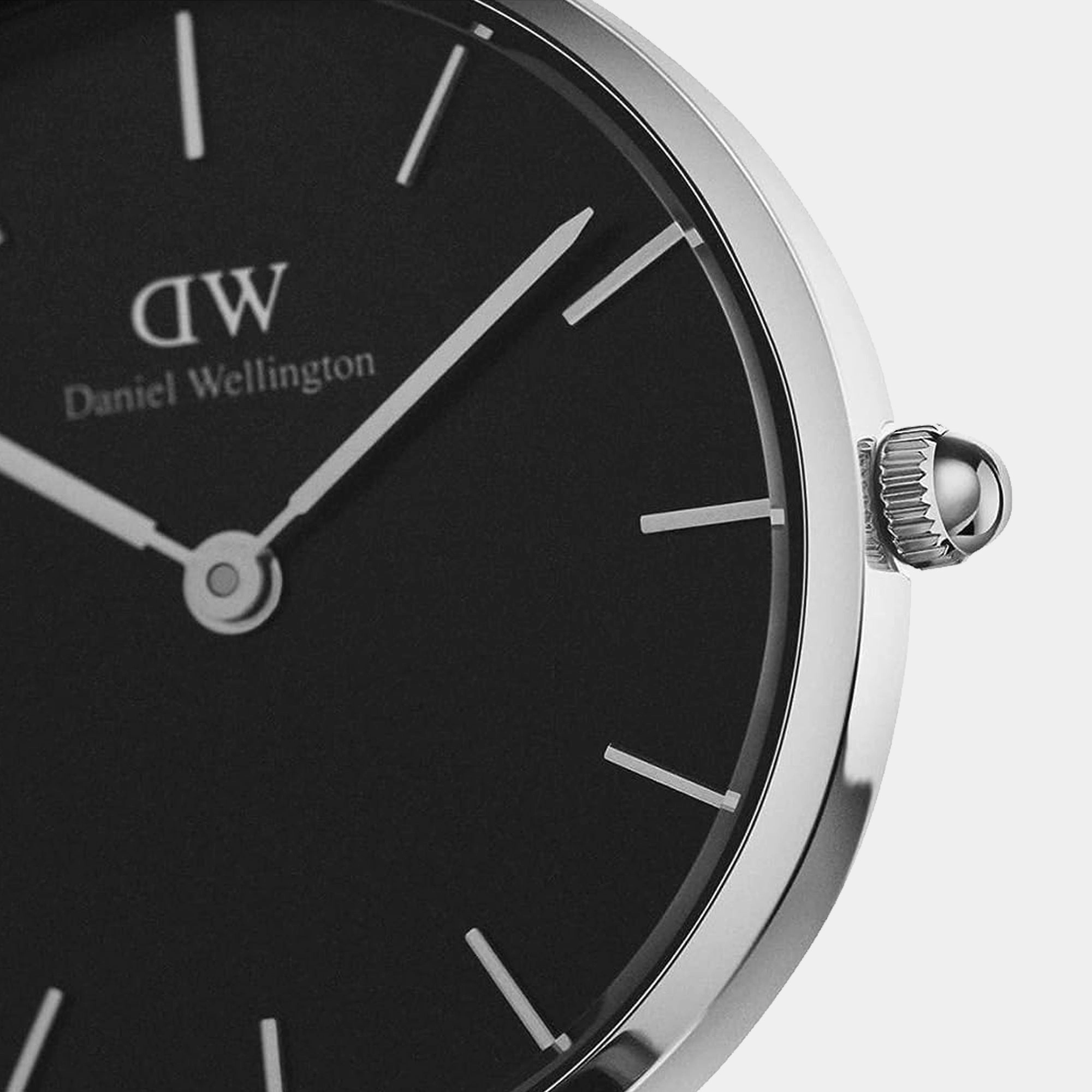 Petite Women's Black Analog Stainless Steel Watch DW00100218