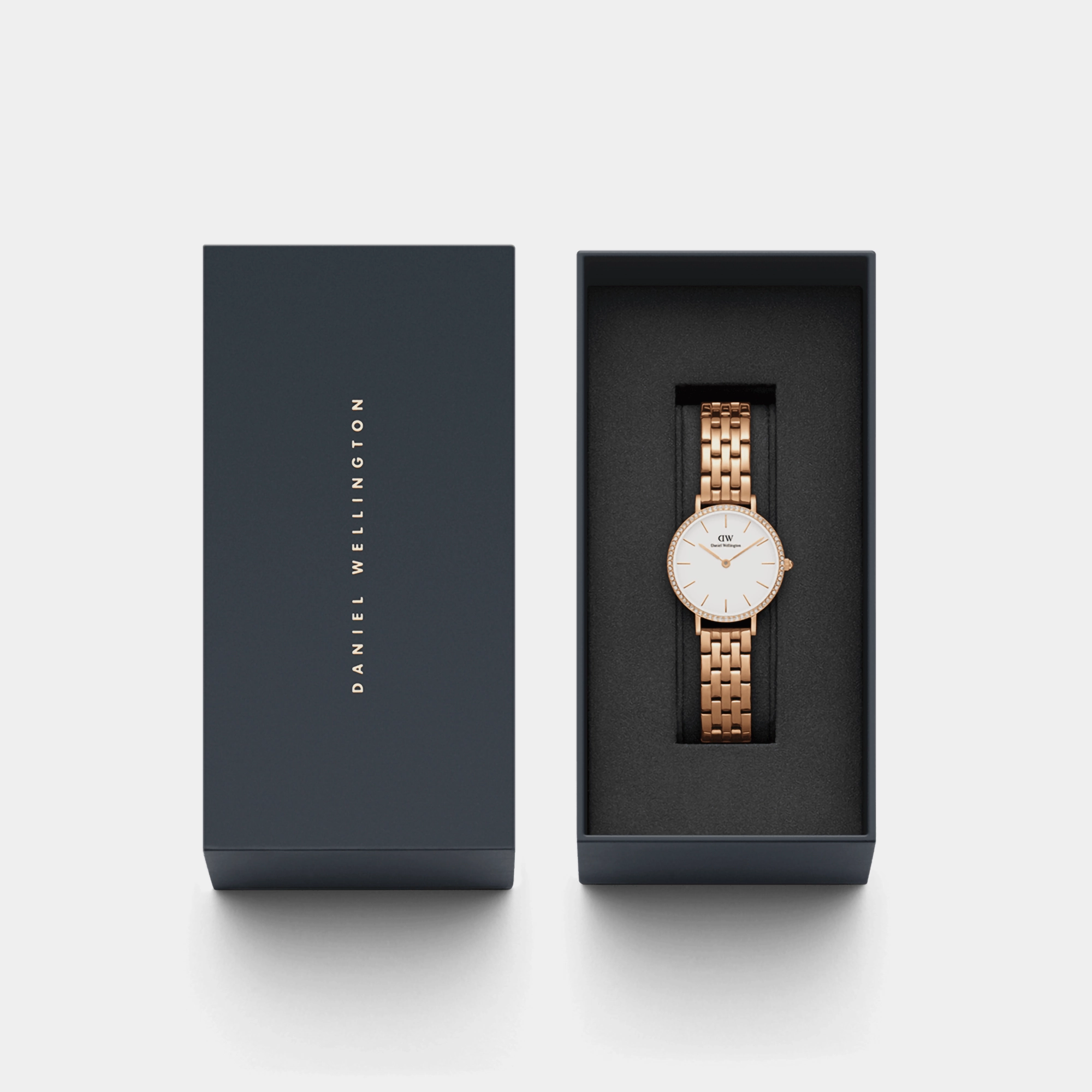 Petite Women's White Analog Stainless Steel Watch DW00100666K