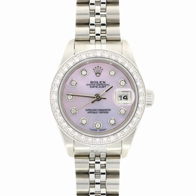 Pre Owned Rolex Lady Datejust Diamond Set Watch 69160 RW0626 Papers (1999)