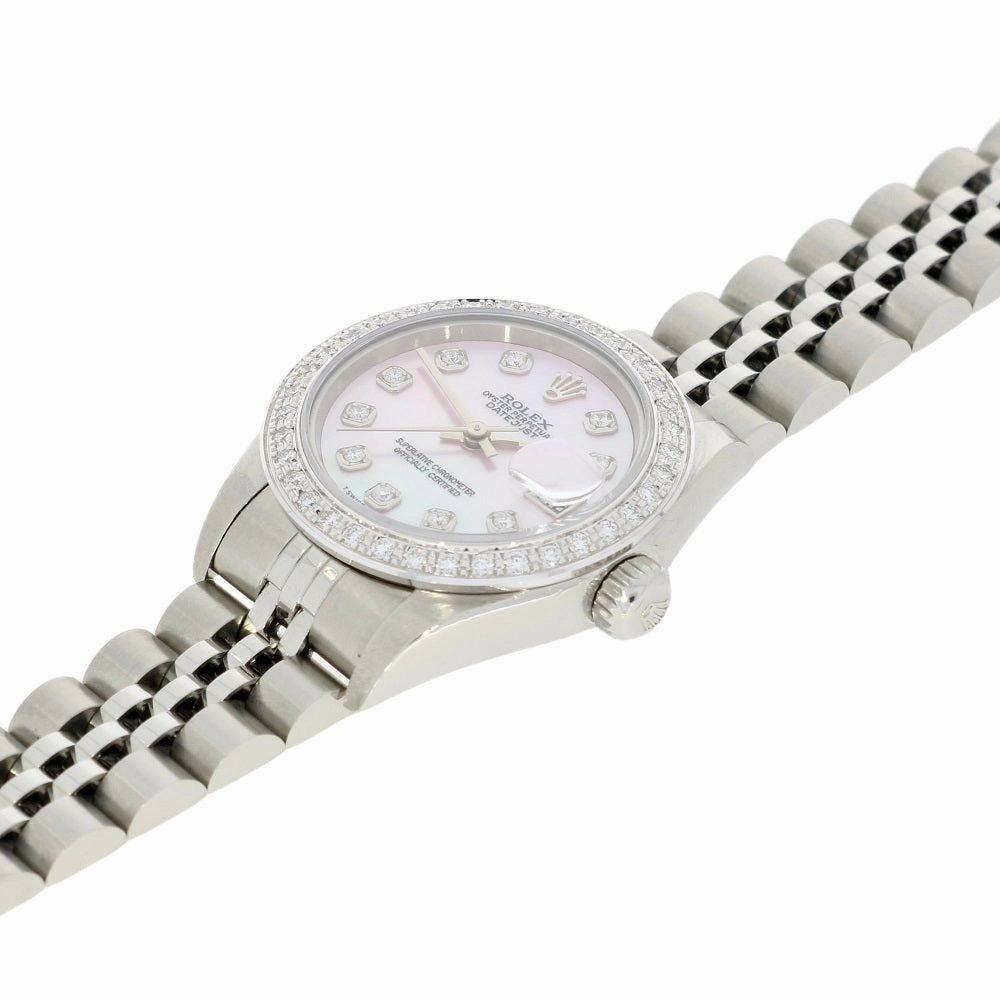 Pre Owned Rolex Lady Datejust Diamond Set Watch 69160 RW0626 Papers (1999)