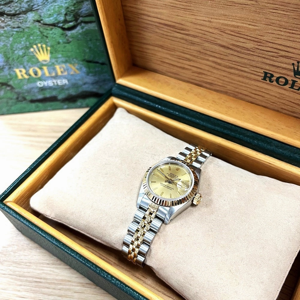 Pre Owned Rolex Oyster Perpetual Lady Datejust Bi Metal Ladies Watch 69173 RW0550 (1987)