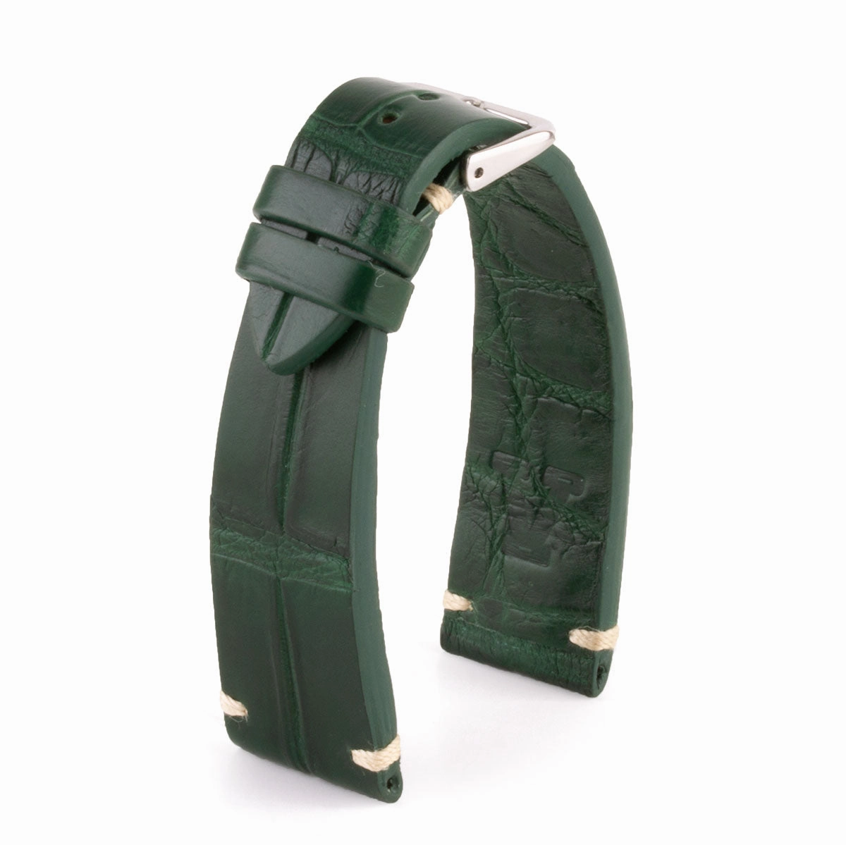 Premium Vintage watchband - Alligator leather strap (black, brown, grey, blue, kaki, red...)