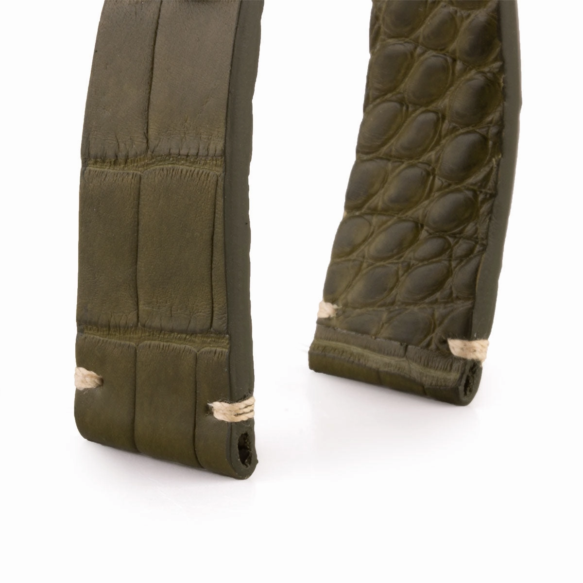 Premium Vintage watchband - Alligator leather strap (black, brown, grey, blue, kaki, red...)