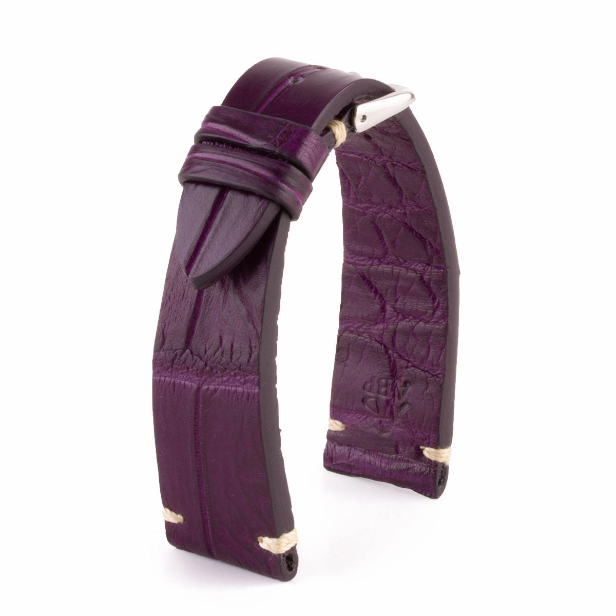 Premium Vintage watchband - Alligator leather strap (black, brown, grey, blue, kaki, red...)