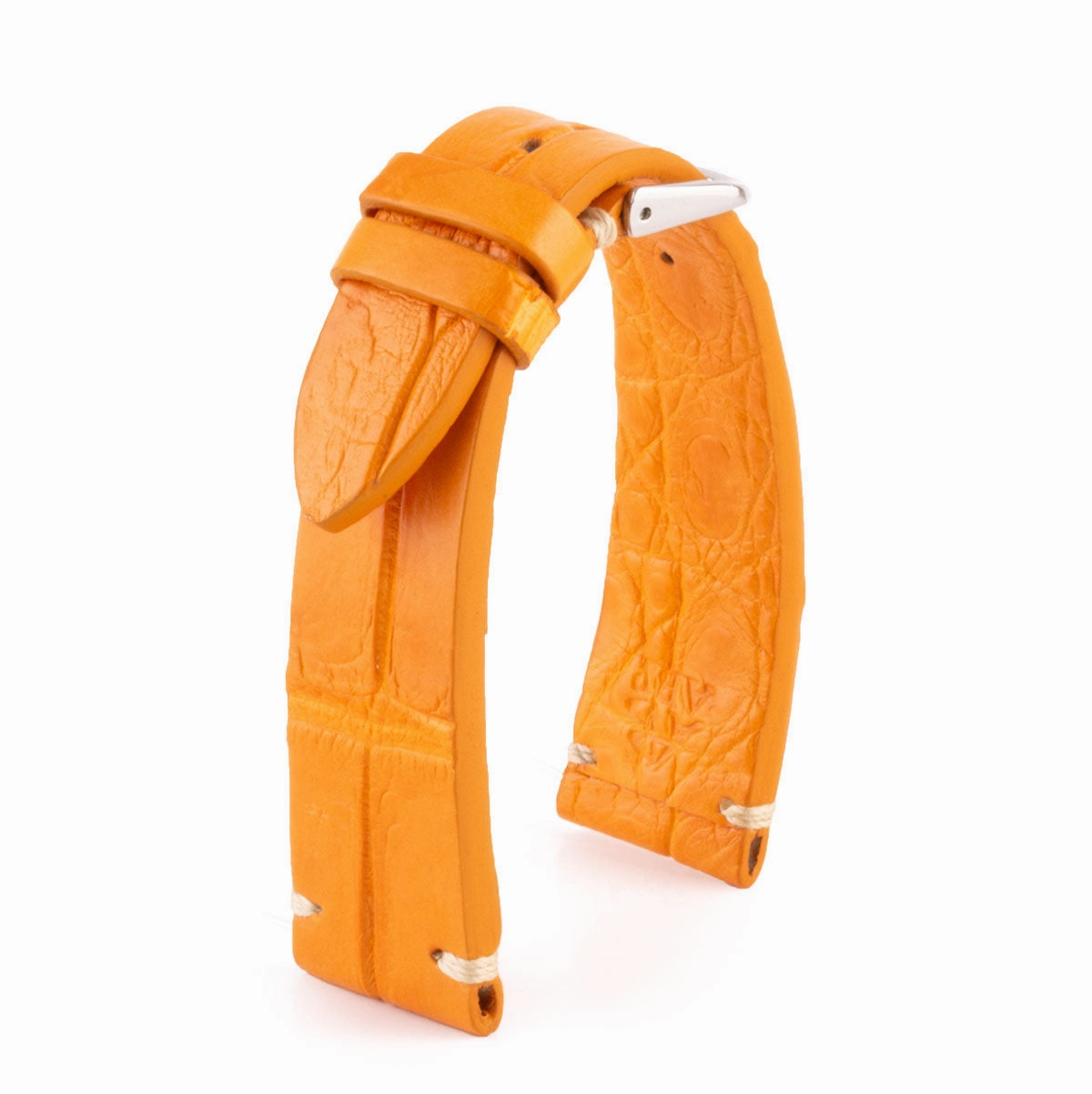 Premium Vintage watchband - Alligator leather strap (black, brown, grey, blue, kaki, red...)