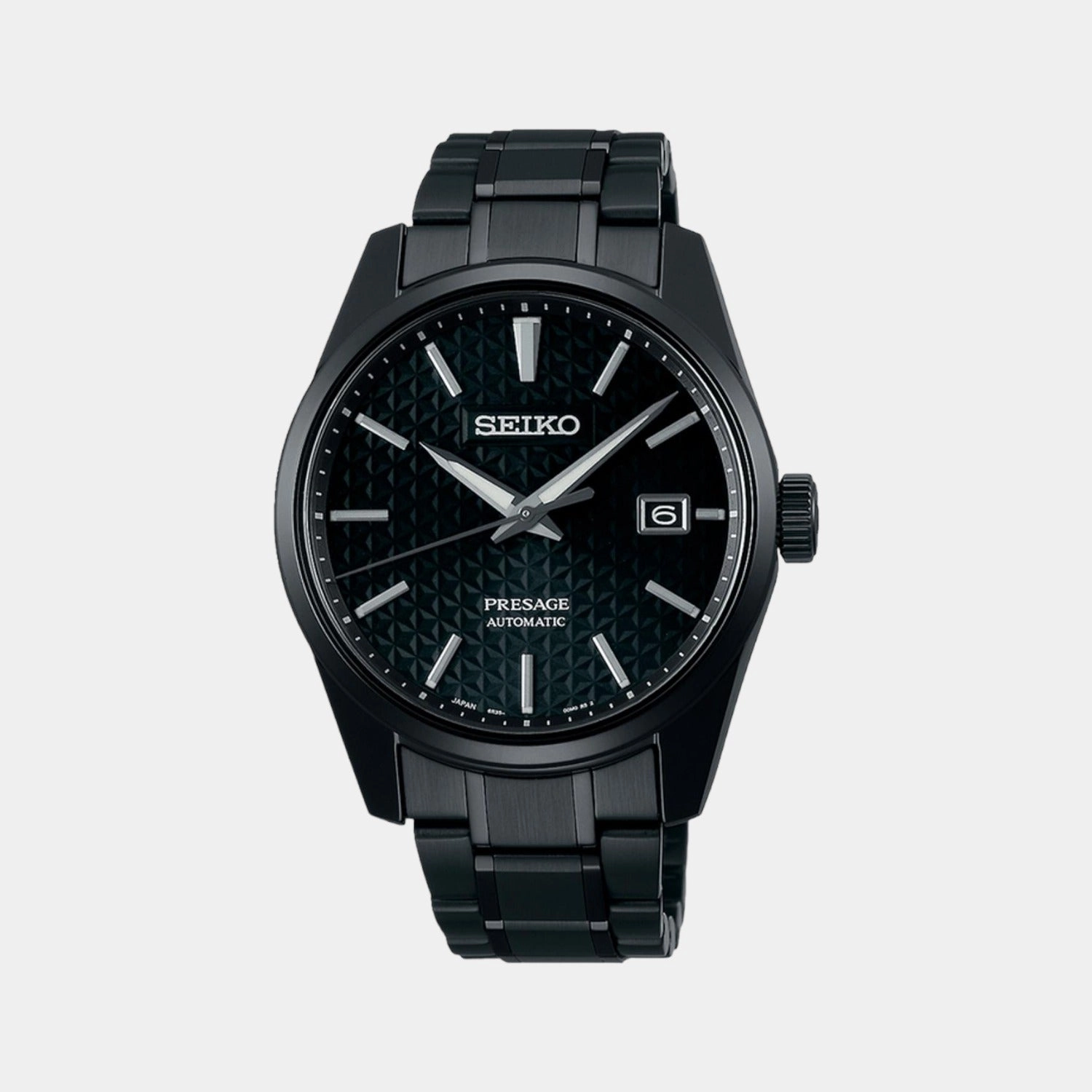 Presage Men Automatic Black Dial Analog Stainless Steel Watch SPB229J1