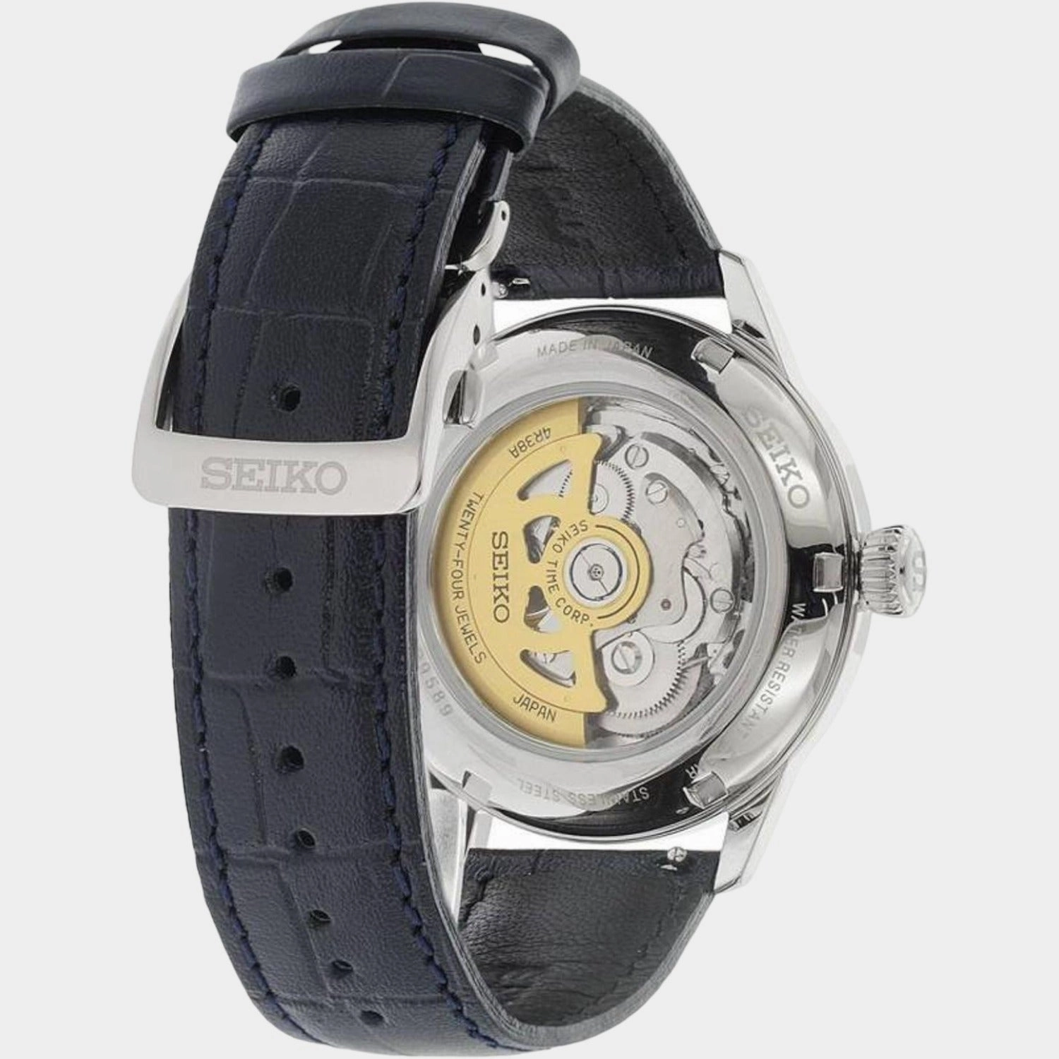 Presage Men Automatic Blue Dial Analog Leather Watch SSA405J1