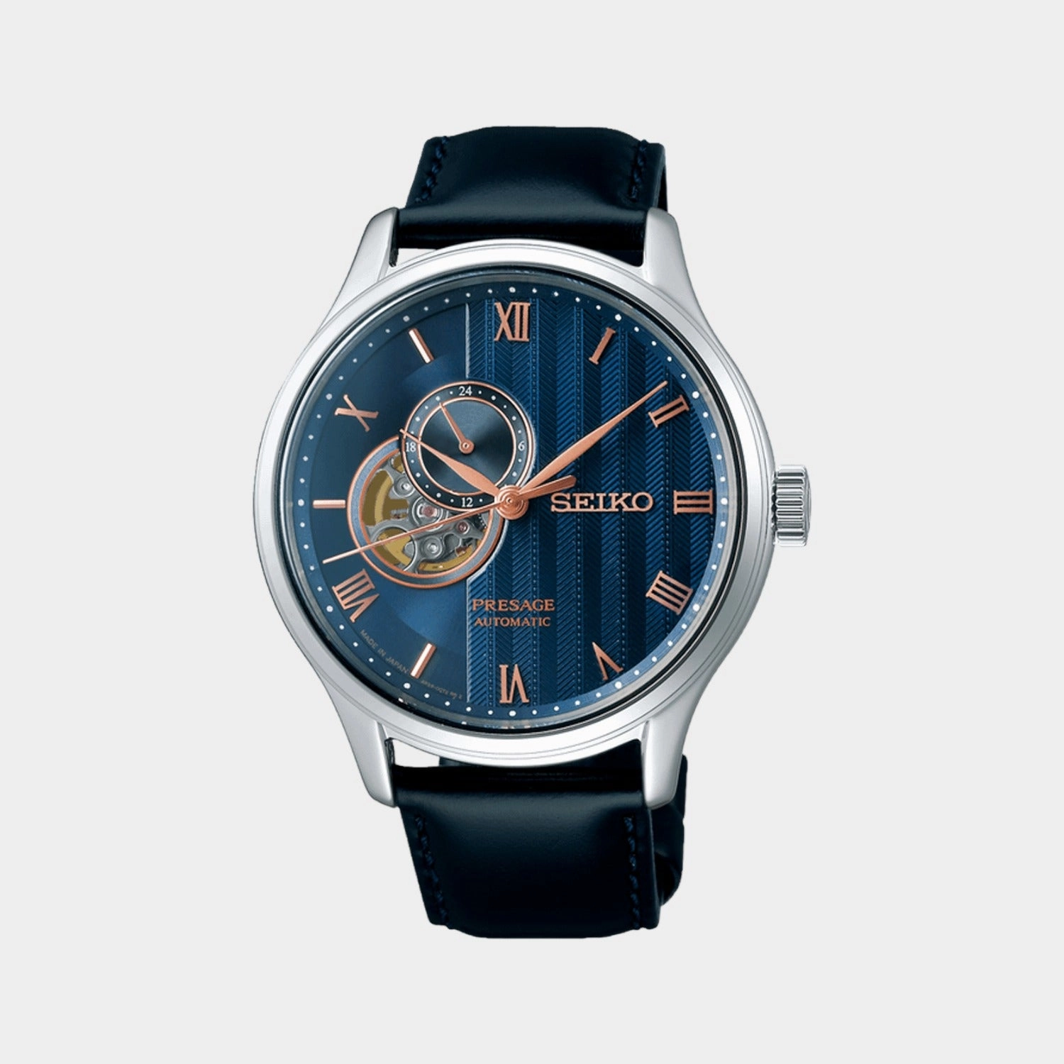 Presage Men Automatic Blue Dial Analog Leather Watch SSA421J1