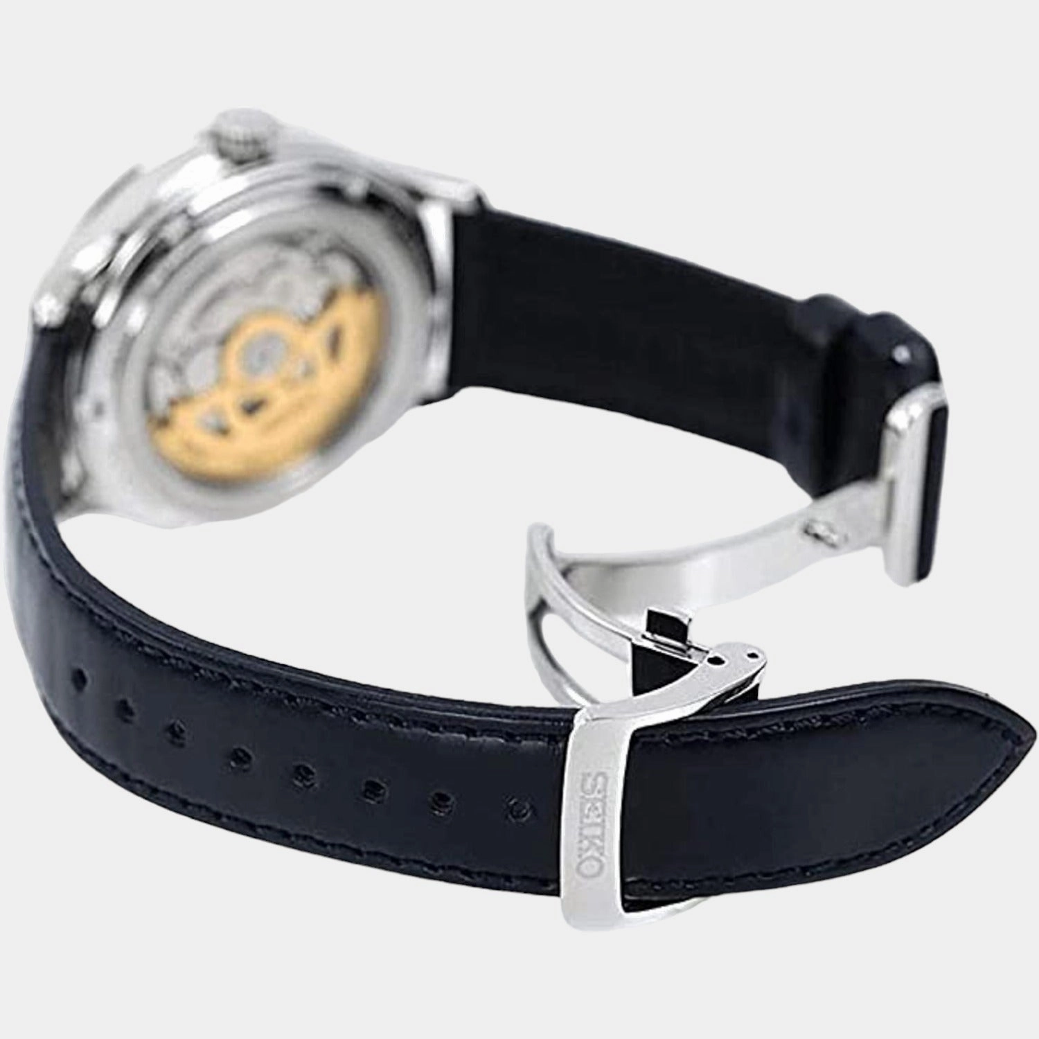 Presage Men Automatic Blue Dial Analog Leather Watch SSA421J1