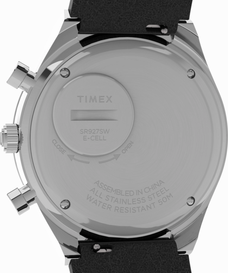 Q Timex Chronograph 40mm Leather Strap Watch TW2V42700